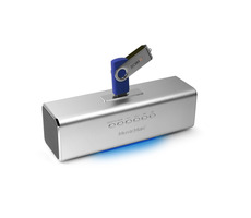 Technaxx MusicMan stříbrná / Přenosný reproduktor / 6W / 600 mAh / FM radio / USB / microSD / FM / Line-in