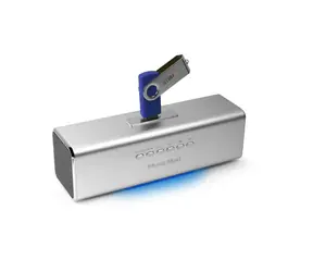 Technaxx MusicMan stříbrná / Přenosný reproduktor / 6W / 600 mAh / FM radio / USB / microSD / FM / Line-in