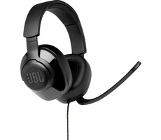 JBL Quantum 200 černá / Drátová sluchátka / mikrofon / 3.5mm jack / kabel 1.2m