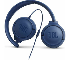JBL Tune 500 modrá / Drátová sluchátka / mikrofon / 3.5mm jack / kabel 1.2m