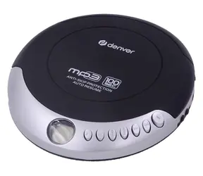 Denver DMP-391 černá / Přenosný CD přehrávač / MP3 / 2x AA