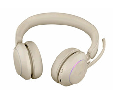 Jabra Evolve2 65 Stereo MS USB-A béžová / stereo náhlavní souprava / mikrofon / Bluetooth / USB-A dongle