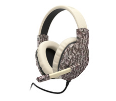 uRage SoundZ 333 béžovo-hnědá / Herní sluchátka s mikrofonem / 2.2m / USB-A   