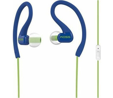 KOSS KSC32i modrá / Sportovní sluchátka s mikrofonem / 3.5mm jack / 1.2m / bez kódu