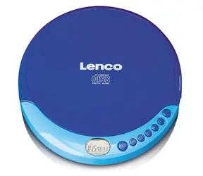 Lenco CD-011 modrá / přenosný CD přehrávač / 3.5 mm jack / CD&CD-R&CD-RW