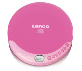 Lenco CD-011 růžová / přenosný CD přehrávač / 3.5 mm jack / CD&CD-R&CD-RW