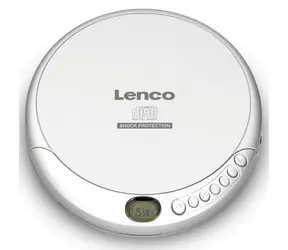 Lenco CD-201 stříbrná / přenosný CD přehrávač / 3.5 mm jack / CD&CD-R&CD-RW