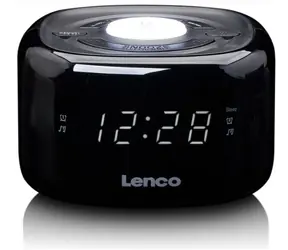 Lenco CR-12 černá / FM rádio / Hodiny / Alarm / Noční světlo / LED displej