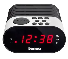 Lenco CR-07 bílá / FM rádio / Hodiny / Alarm / LED displej