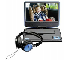 Lenco DVP-910 modrá / Přenosný DVD přehrávač / 9" / 800x480px / USB / 3.5mm jack