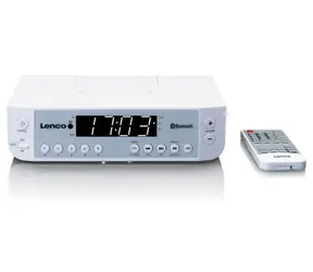 Lenco KCR-100 bílá / FM rádio / Bluetooth / Hodiny / LED displej / Alarm / Časovač