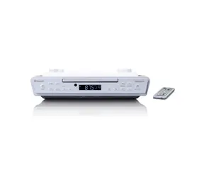 Lenco KCR-150 bílá / FM rádio / CD přehráváč / Hodiny / Alarm / LED displej / AUX / Bluetooth