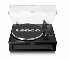 Lenco LS-430BK / Gramofon / 33 & 45 RPM / AUX-in / RCA-out / Bluetooth / předzesilovač / repro