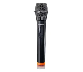 Lenco MCW-011BK / mikrofon / bezdrátový přijímač 6.3mm jack / 863.5 MHz / 2x AA