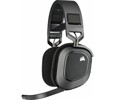 Corsair HS80 RGB Wireless černá / Herní bezdrátová sluchátka / 32 Ohm / 7.1 Surround / USB RF přijímač / mikrofon