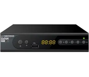 Esperanza EV106P černá / Digitální tuner DVB-T2 / H.265 / HEVC