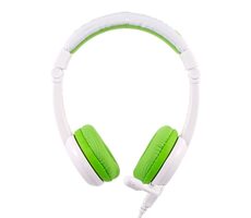 BuddyPhones School - zelená / Dětská sluchátka s mikrofonem / 3.5 mm jack / 1.4 m