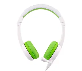 BuddyPhones School - zelená / Dětská sluchátka s mikrofonem / 3.5 mm jack / 1.4 m