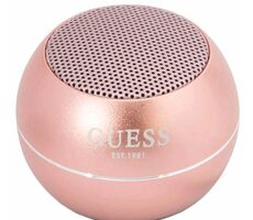 GUESS Mini Bluetooth Speaker 3W 4H růžová / Bluetooth 5.0 / 3.7V / 300 mAh / hliník