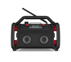 PerfectPro ROCKPRO černá / Aku stavební rádio / 4.0Ah / FM / DAB+ / AUX / BT / USB