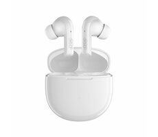 QCY T18 bílá / BT sluchátka do uší s mikrofonem / Bluetooth 5.2 / s dobíjecím boxem