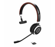 Jabra Evolve 65 SE Mono (MS) červeno-černá / Pro callcentra / Bezdrátová / Mono / BT / MS