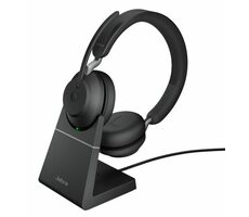 Jabra Evolve2 65 (26599-999-889) černá / Pro callcentra / Bezdrátová / Stereo / BT / USB-C / MS