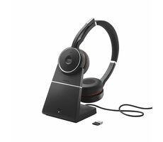 Jabra Evolve 75 SE (7599-848-199) černo-červená / Pro callcentra / Bezdrátová / Stereo / BT / ANC