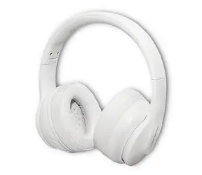 Qoltec 50845 Soundmasters bílá / Bezdrátová sluchátka / Mikrofon / Bluetooth 5.0 / 3.5mm Jack / USB-C (nabíjecí)