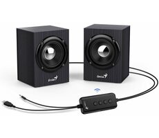 Genius SP-HF385BT / Reproduktory / 2.0 / 4W / dřevěné / BT 5.0 / 3.5mm + USB
