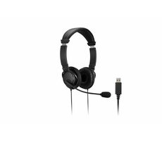Kensington Headset Hi-Fi (USB) černá / sluchátka s mikrofonem / 1.8m / USB