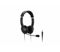 Kensington Headset Hi-Fi (3.5 mm) černá / sluchátka s mikrofonem / 1.8m / 3.5 mm