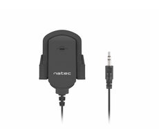 Natec Fox černá / stolní mikrofon / 3.5mm jack / 1.8 m