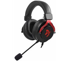 AROZZI ARIA červeno-černá / herní sluchátka s odnímatelným mikrofonem / 3.5mm Jack