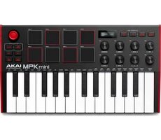 AKAI MPK Mini MK3 Ovládací klávesnice Pad kontrolér MIDI USB černo-červená
