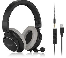 Behringer BH470U černá / Sluchátka s mikrofonem / 2.5m / USB / 3.5mm + 6.3mm