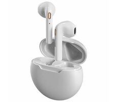 Fenda F&D E2 bílá / bezdrátová sluchátka do uší / Bluetooth 5.2 / mikrofon / dobíjecí box