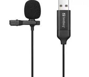 Sandberg streamer USB Clip Microphone / klopový mikrofon / USB-A