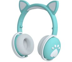 MOZOS KID DOG zelená / Bezdrátová sluchátka s mikrofonem / 400 mAh / Bluetooth 5.0 