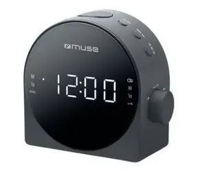 Muse M-185 CR černá / Budík s rádiem / FM / MW / PLL / 3.5mm