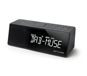 Muse M-172 DBT černá / Budík s rádiem / FM / PPL / DAB+ / NFC / Bluetooth / 3.5mm / USB