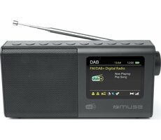 Muse M-117 DB černá / Přenosné rádio / FM / PLL / DAB+ / LCD / budík / 3.5mm