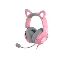 Razer Kraken V2 Pro Kitty růžová / Herní sluchátka s mikrofonem / USB / 2m