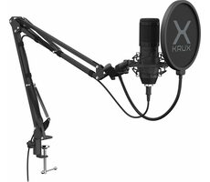 KRUX Edis 100 černá / streamovací mikrofon s ramenem / USB / 192 kHz 