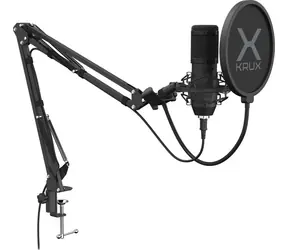 KRUX Edis 100 černá / streamovací mikrofon s ramenem / USB / 192 kHz 