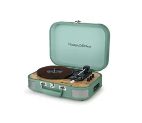 Muse MT-201WG zelená / gramofon / 33 & 45 & 78 RPM / 10W / Bluetooth / AUX / USB