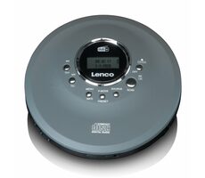 Lenco CD-400 šedá / Přenosný CD přehrávač / MP3 / DAB+ / FM / 3.5mm