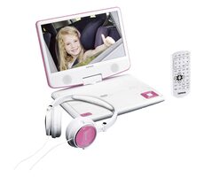 Lenco DVP-910 růžová / Přenosný DVD přehrávač / 9" / 800 x 480 / USB / 3.5mm