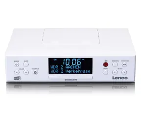 Lenco KCR-190 bílá / Rádio / DAB+ / FM / 4W / 3.5mm / BT 5.2