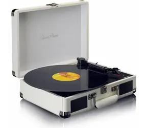 Lenco TT-115CR bílá / Gramofon / 33 & 45 & 78 RPM / 3.5 mm / RCA / BT 5.0 / 2x 2W repro